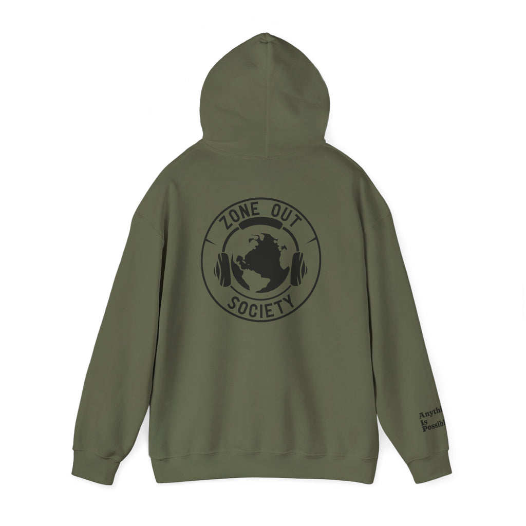 Zone Out Society Black Logo Hoodie