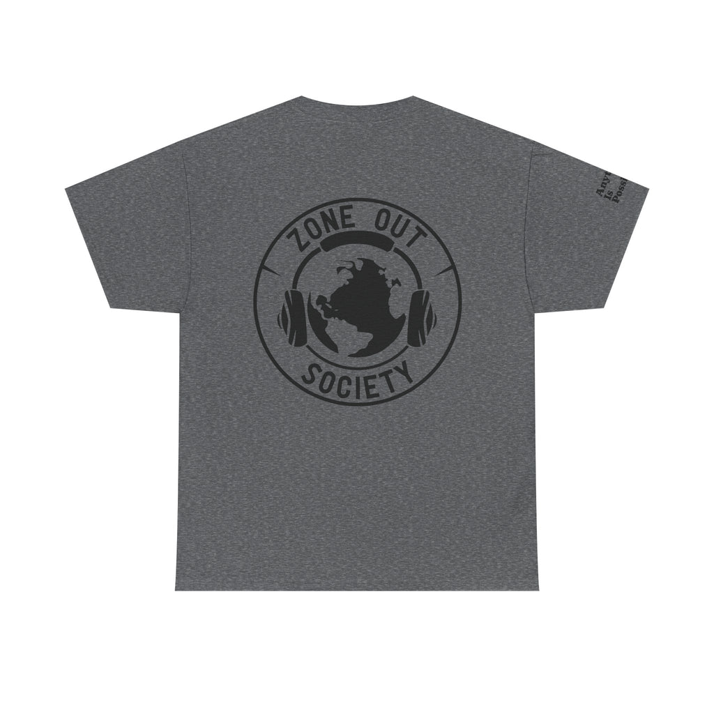 Zone Out Society Black Logo Tee