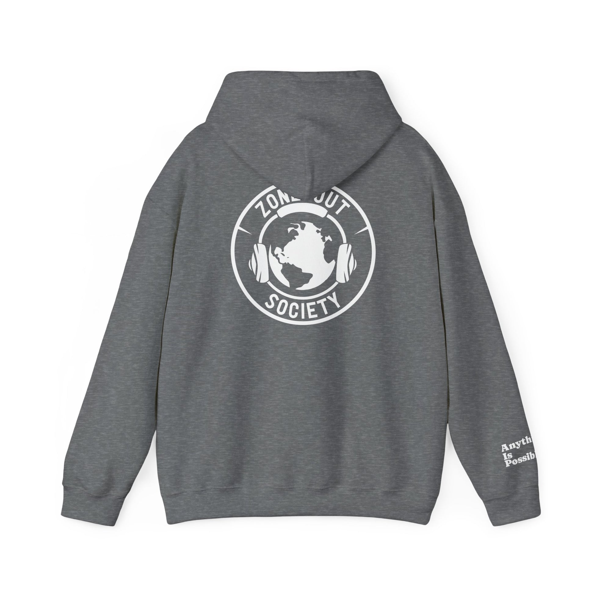 Zone Out Society White Logo Hoodie