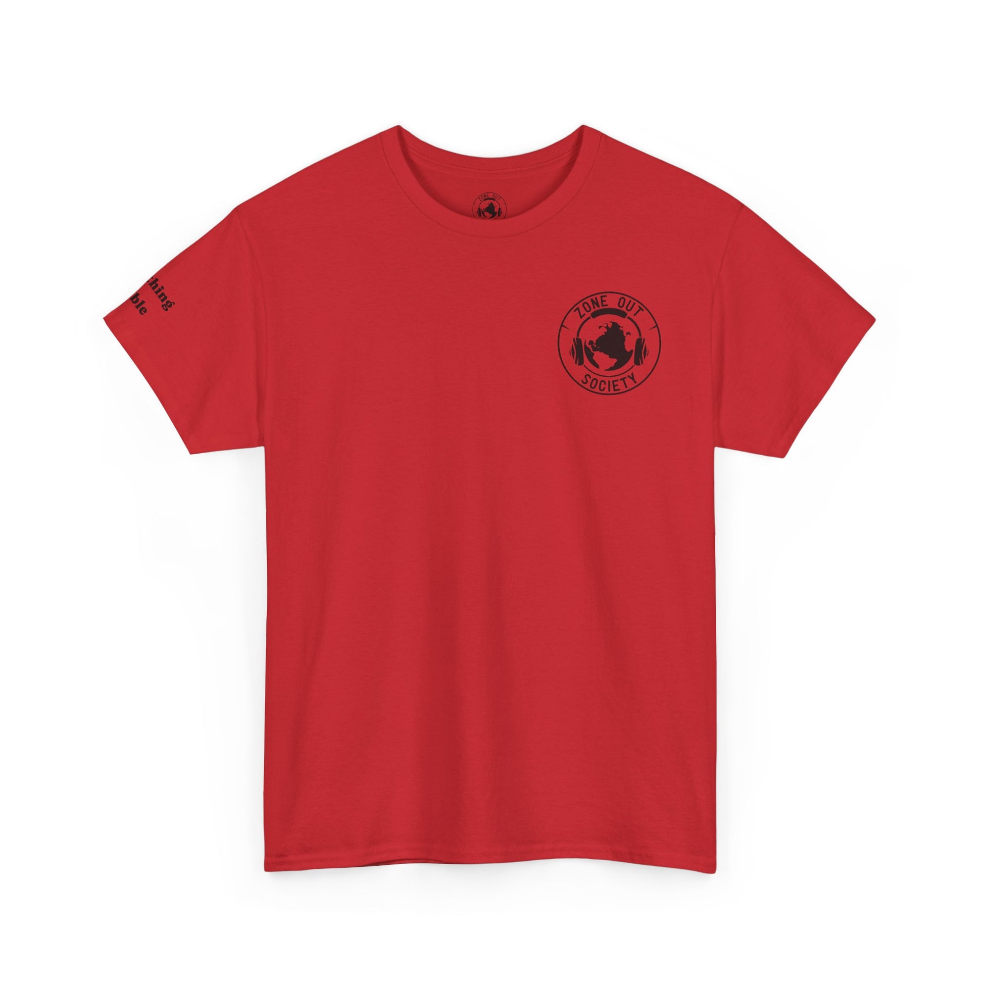 Tune Out The Universe Focus On Your World Black Logo Tee