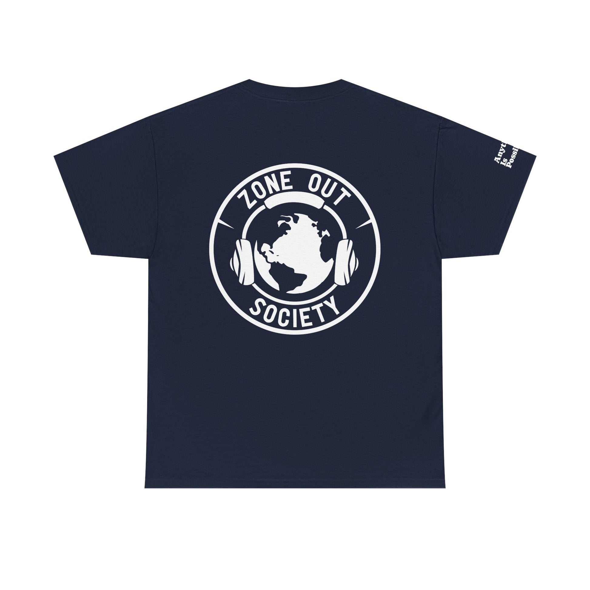 Zone Out Society White Logo Tee