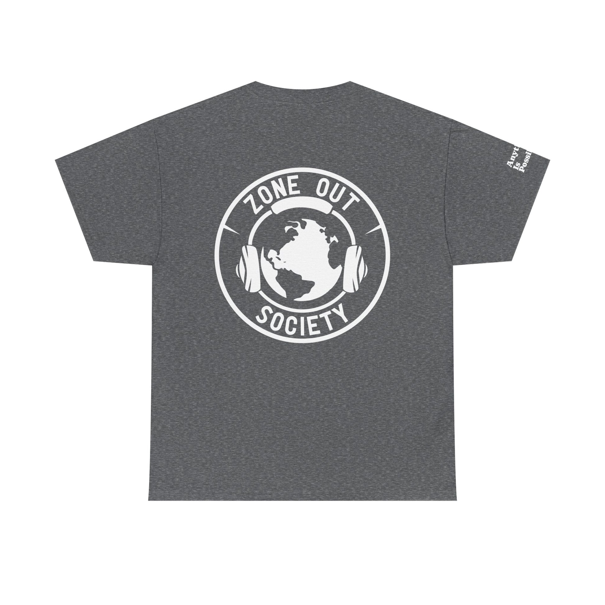 Zone Out Society White Logo Tee