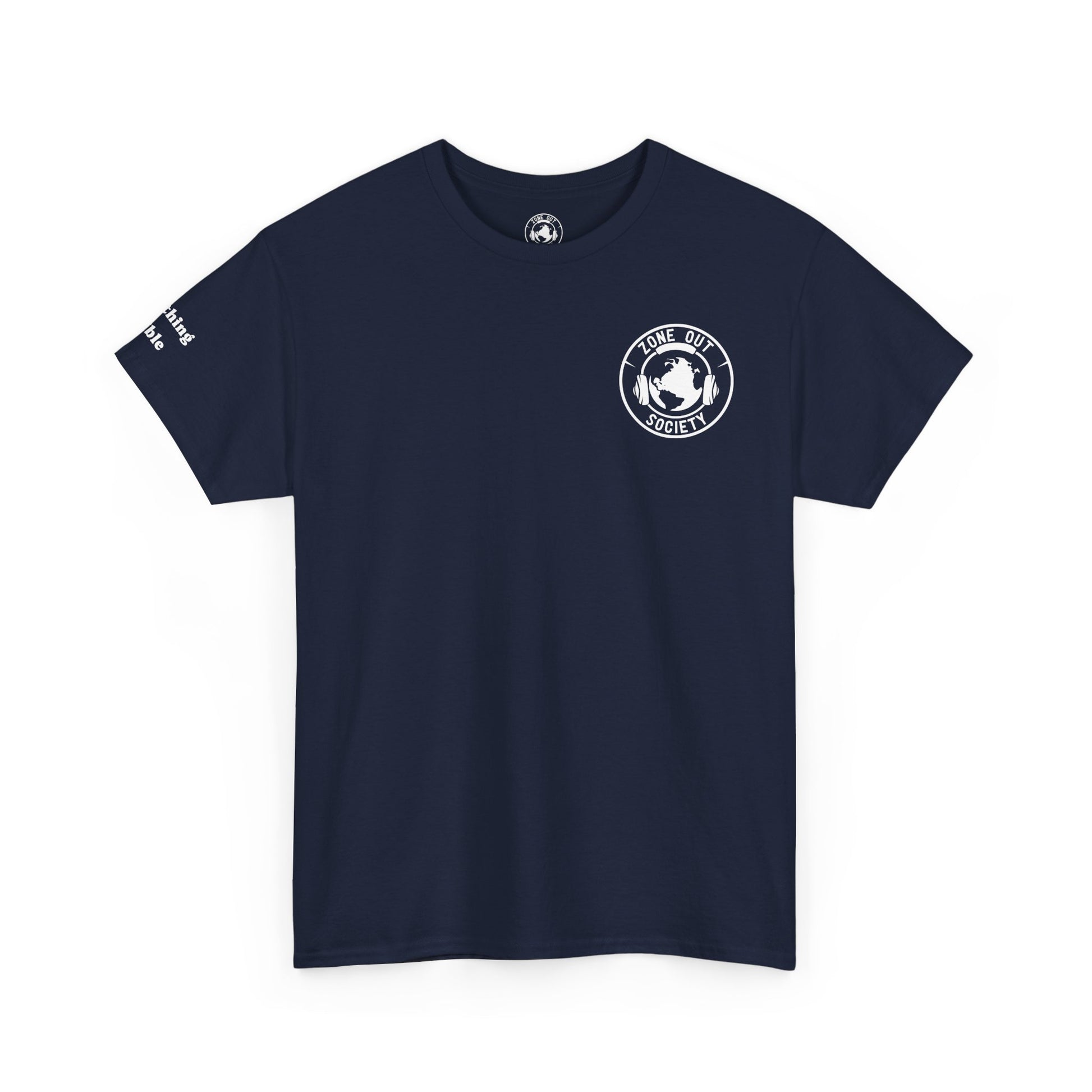 Zone Out Society White Logo Tee