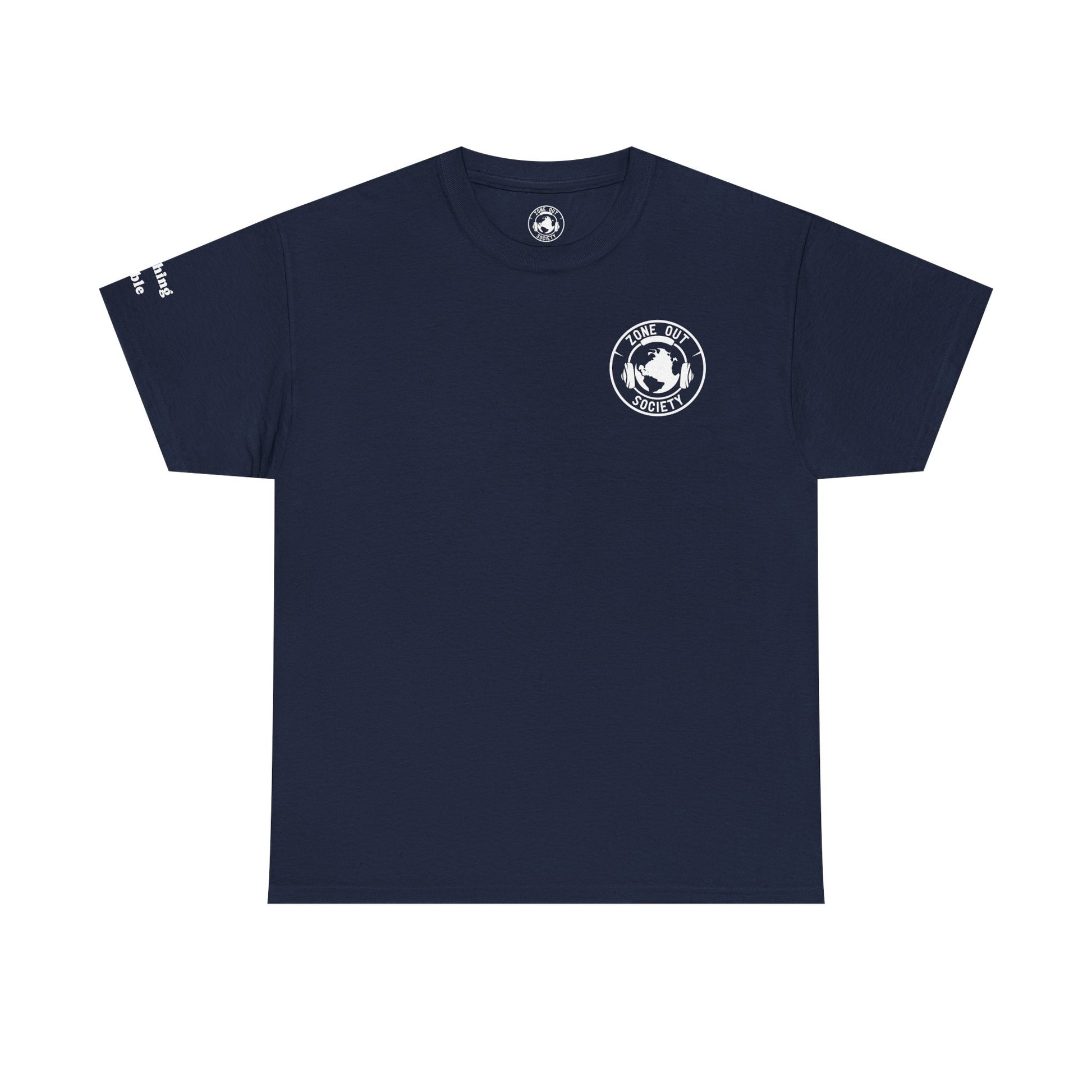 Zone Out Society White Logo Tee