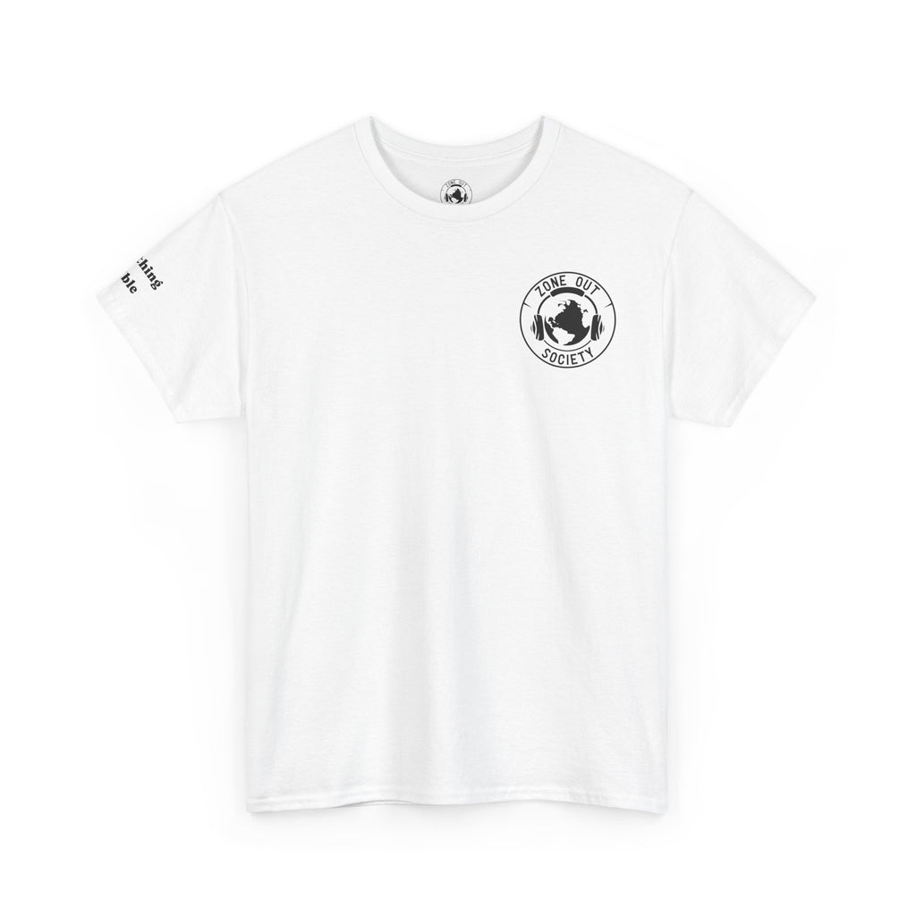 Tune Out The Universe Focus On Your World Black Logo Tee