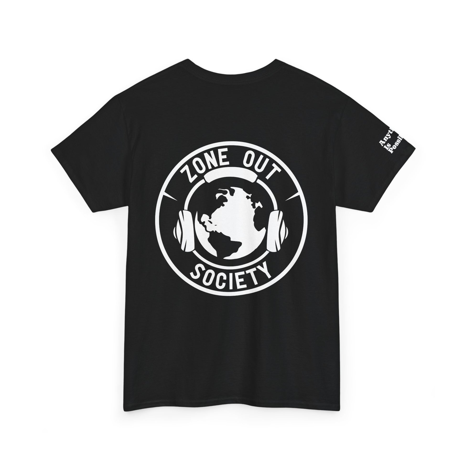 Zone Out Society White Logo Tee