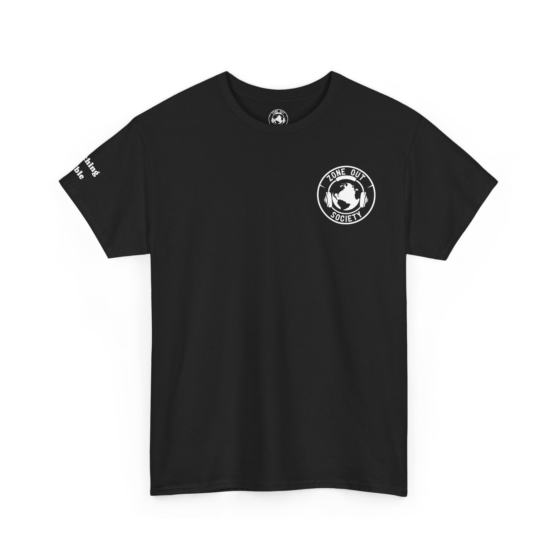 Zone Out Society White Logo Tee