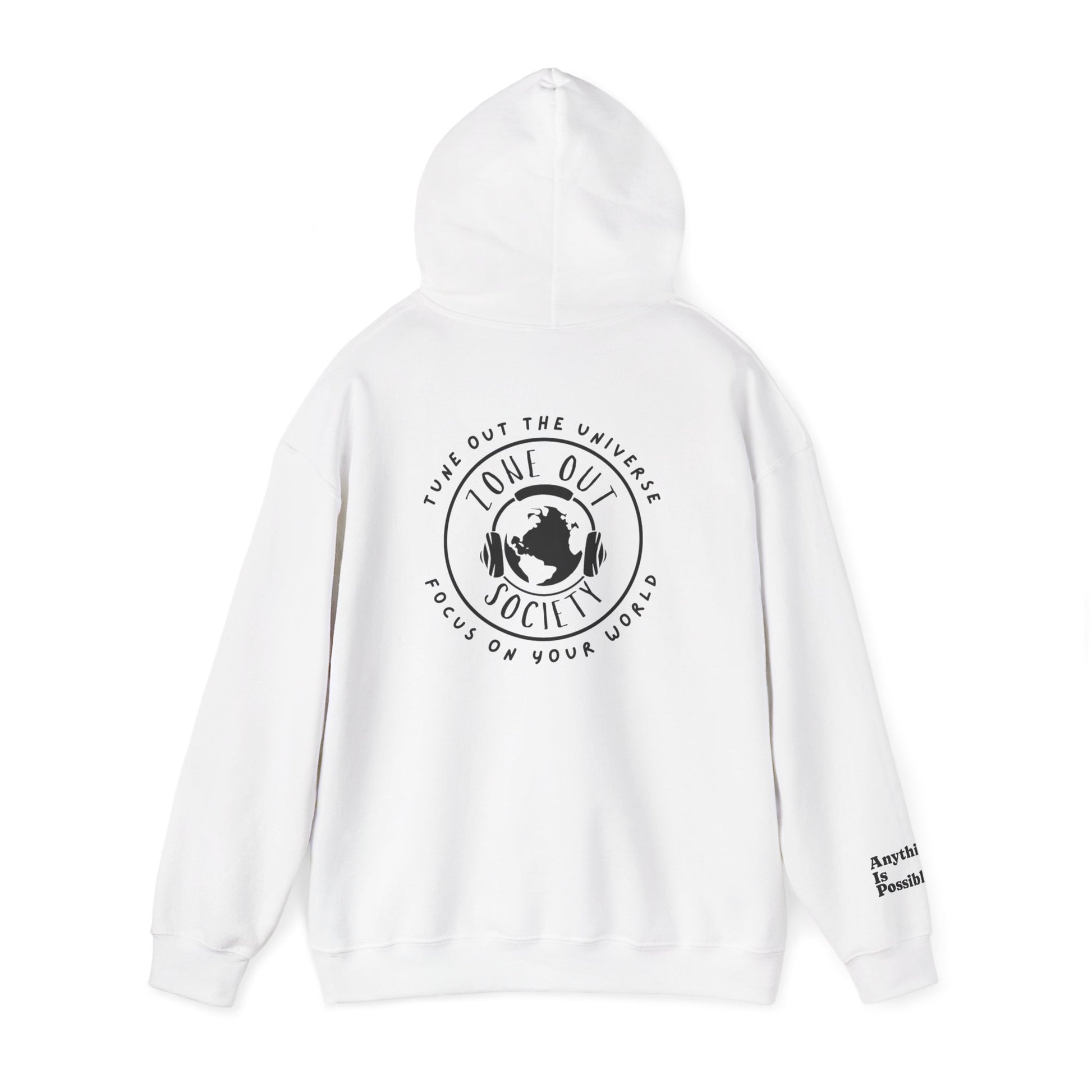 Tune Out The Universe Focus On Your World Black Logo Hoodie