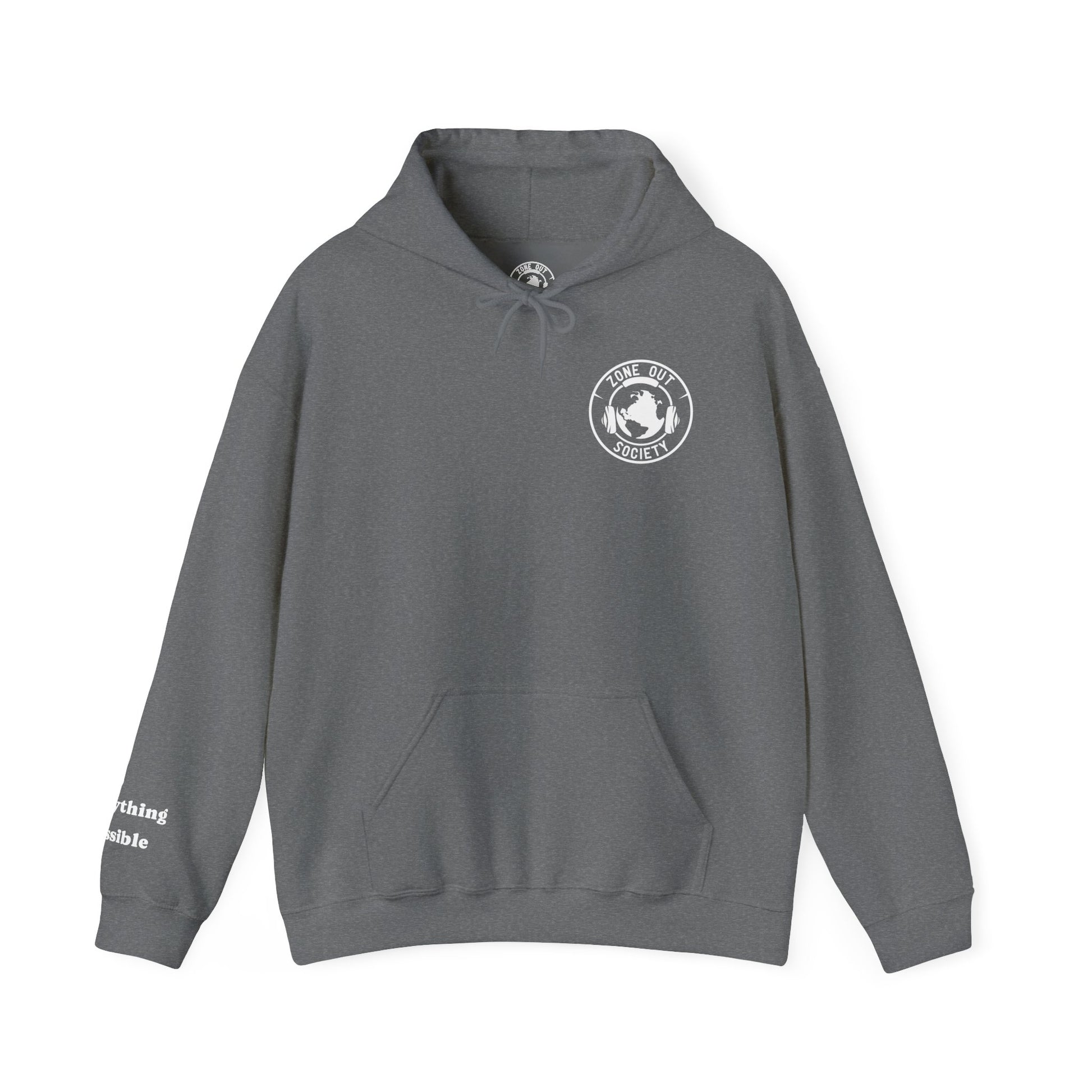 Zone Out Society White Logo Hoodie