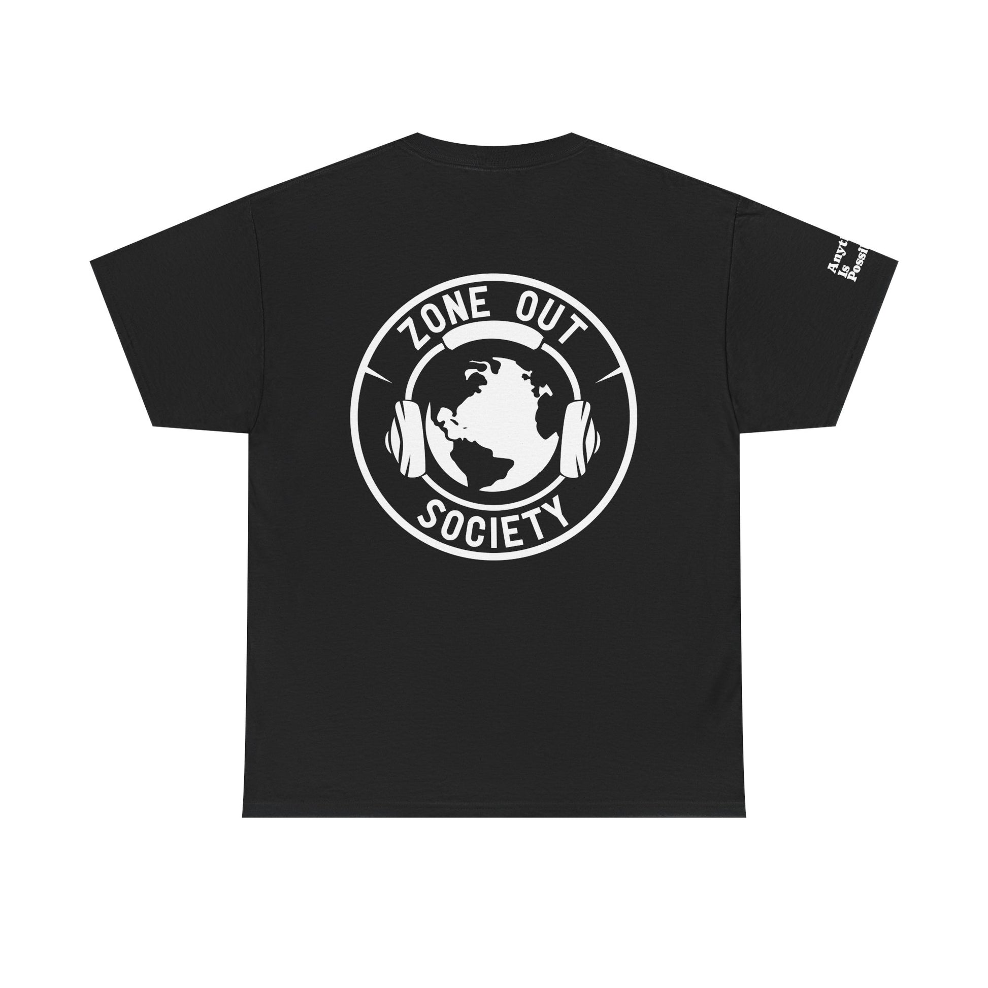 Zone Out Society White Logo Tee
