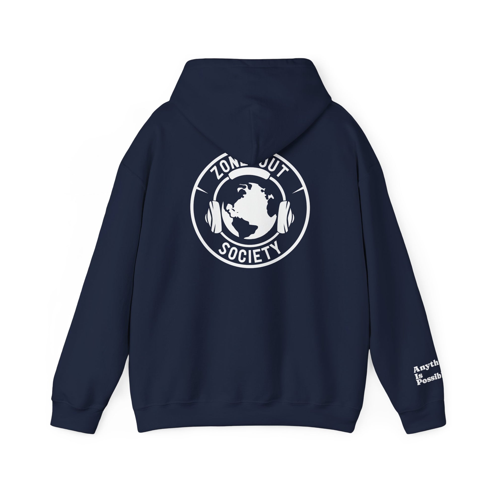 Zone Out Society White Logo Hoodie