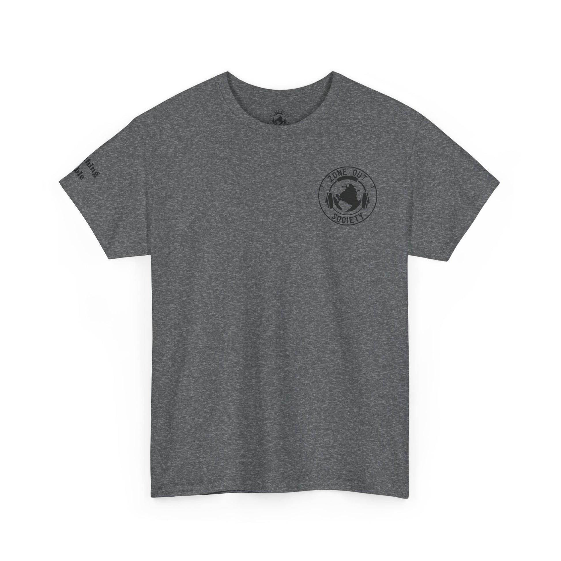 Tune Out The Universe Focus On Your World Black Logo Tee