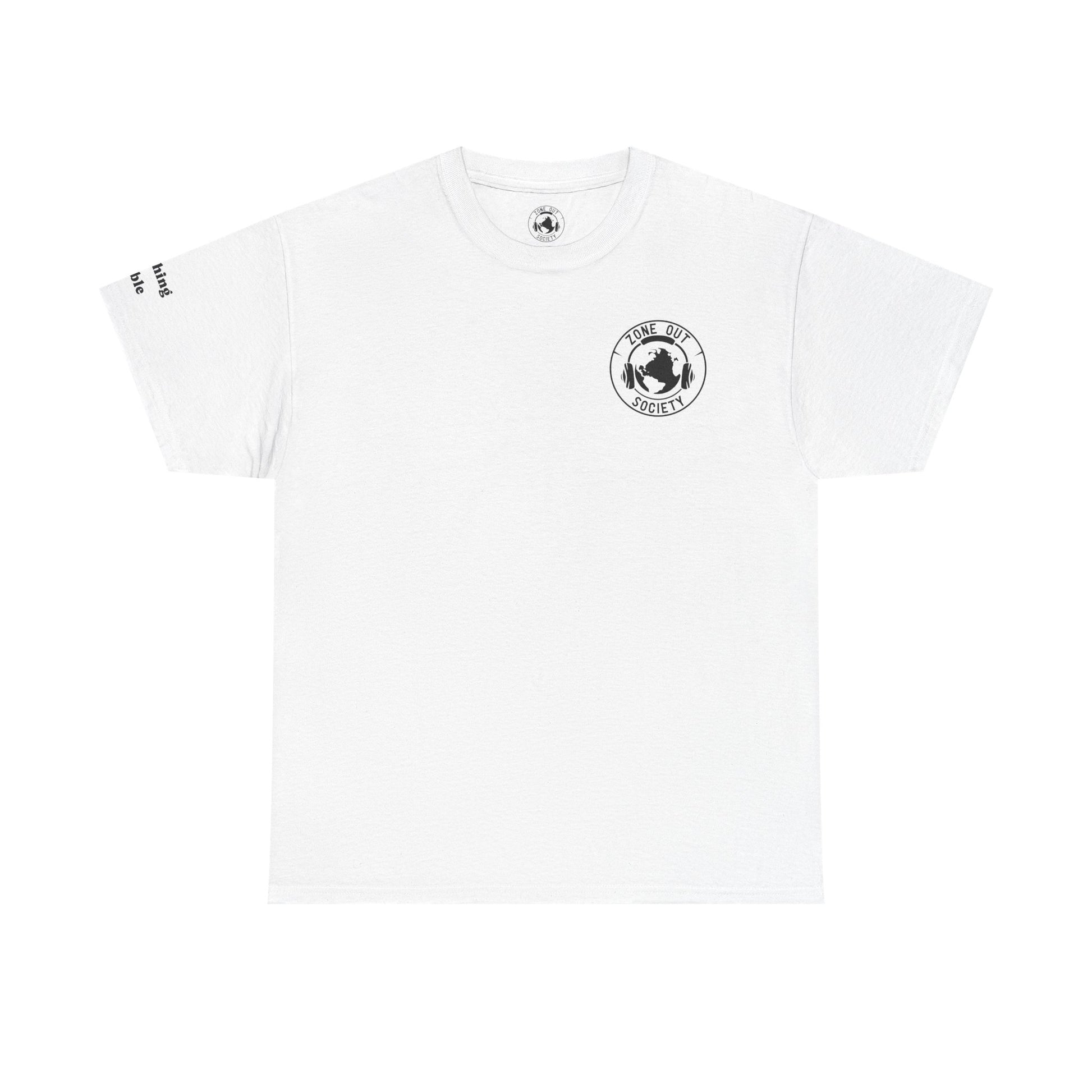 Tune Out The Universe Focus On Your World Black Logo Tee
