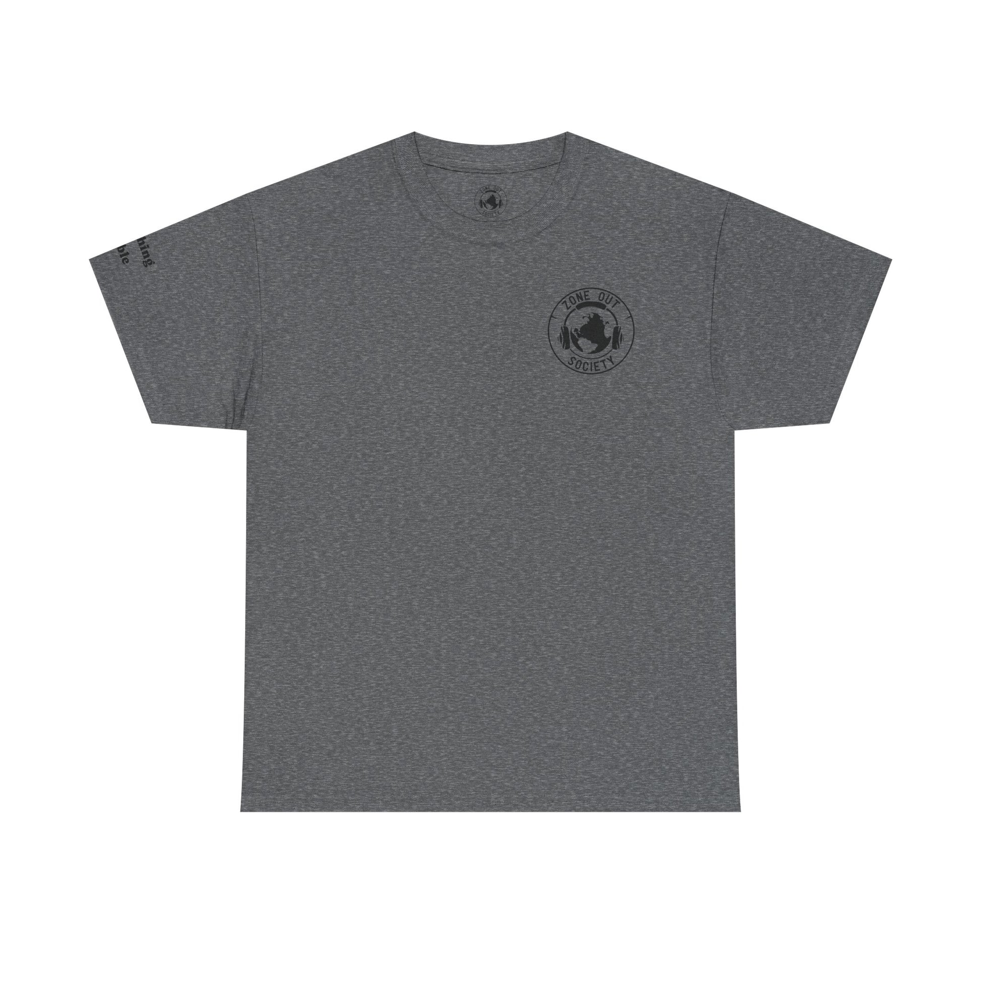 Tune Out The Universe Focus On Your World Black Logo Tee