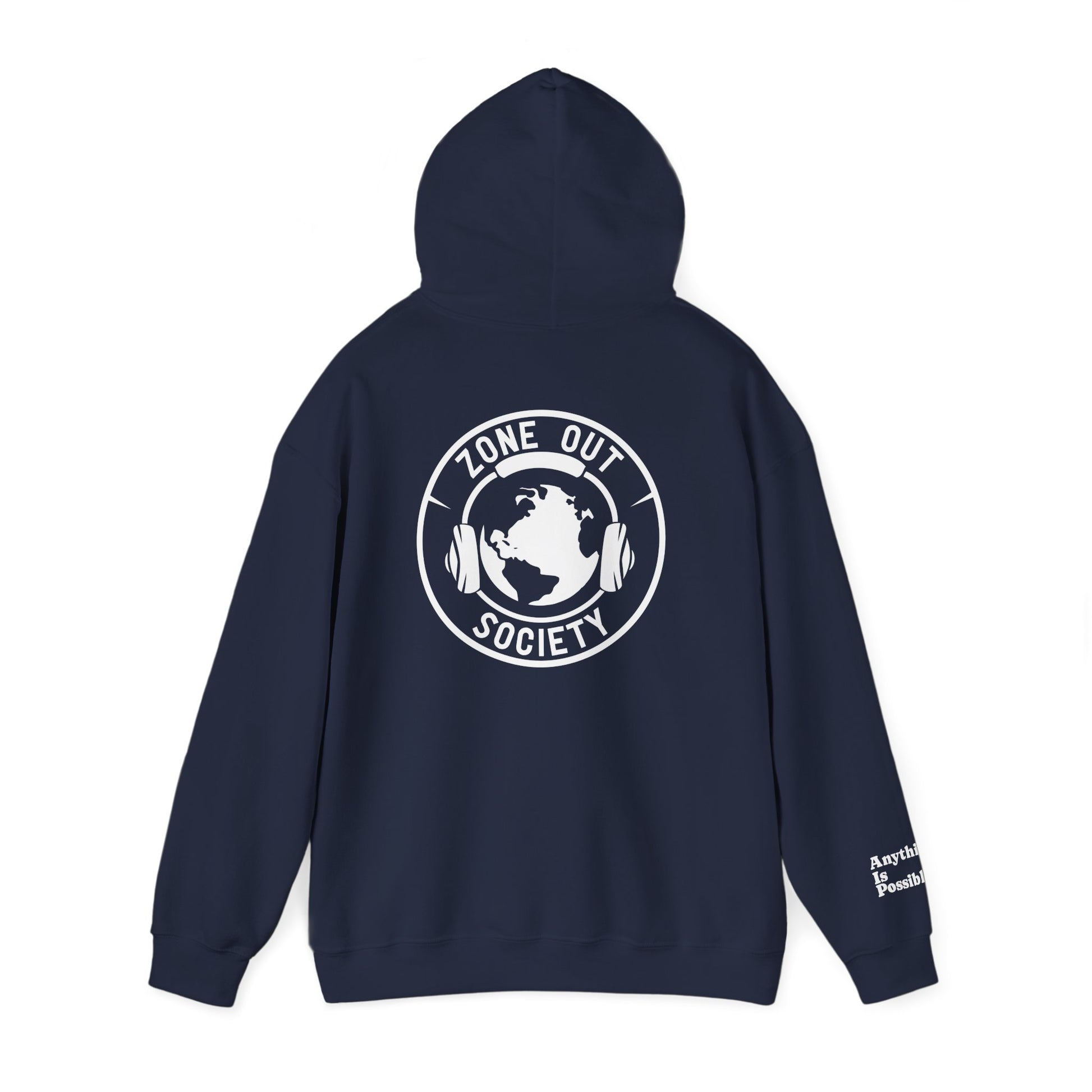 Zone Out Society White Logo Hoodie