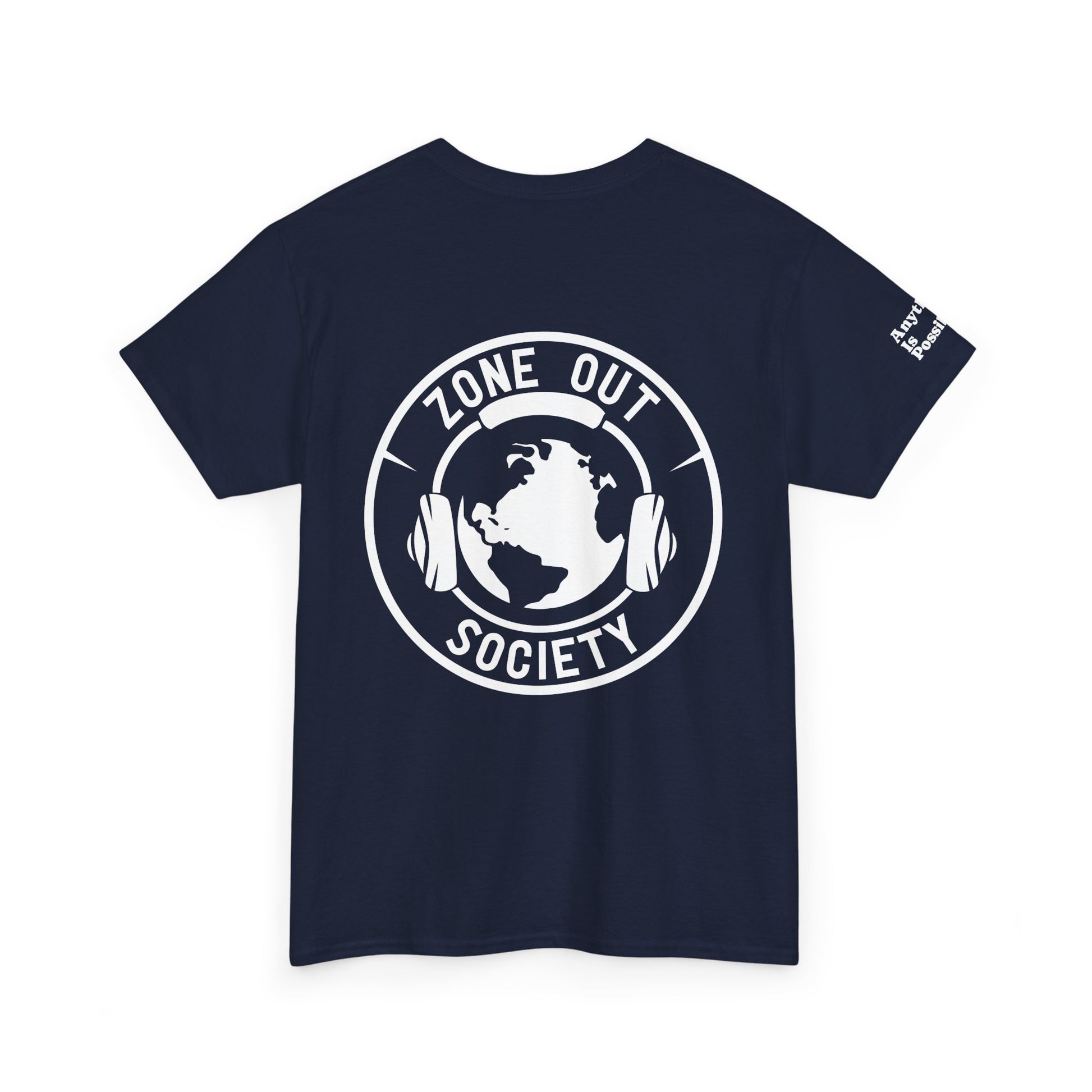 Zone Out Society White Logo Tee