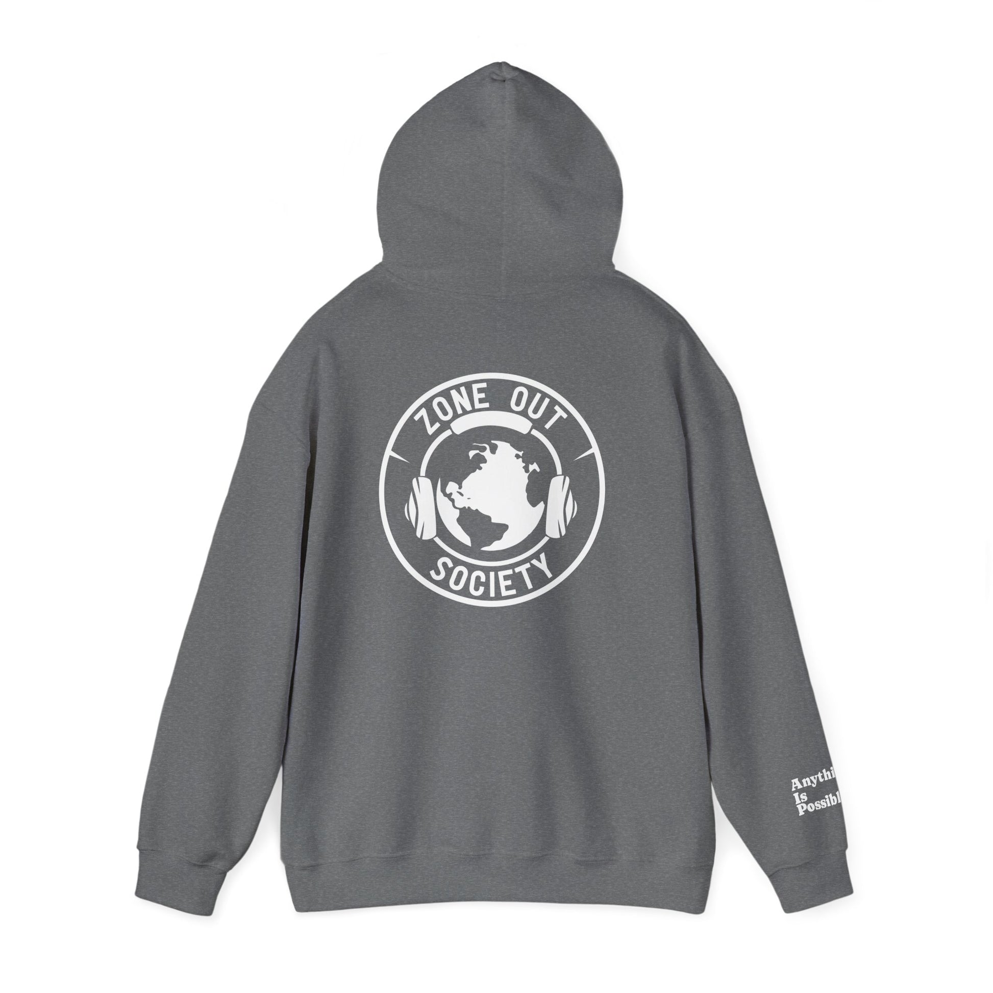 Zone Out Society White Logo Hoodie
