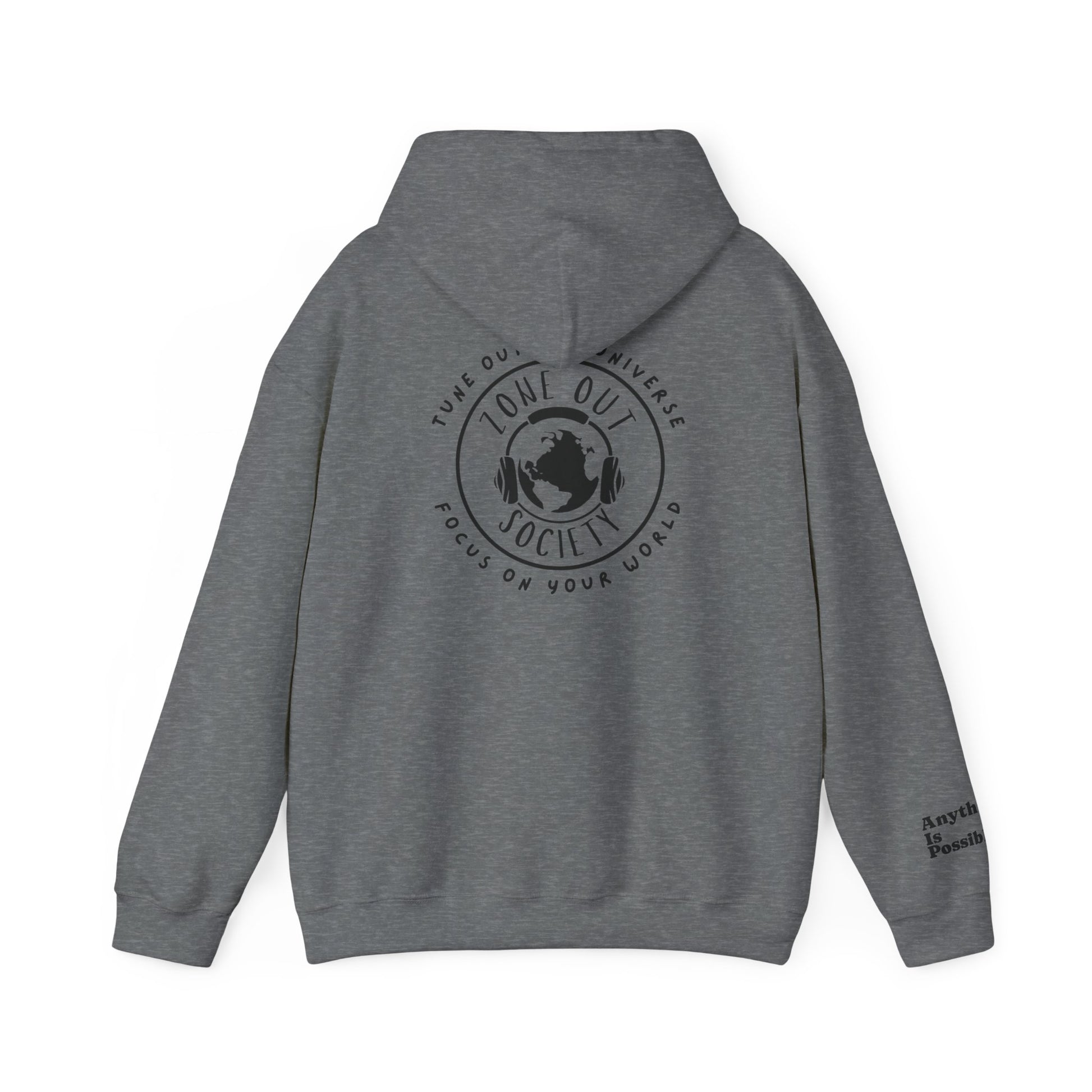 Tune Out The Universe Focus On Your World Black Logo Hoodie