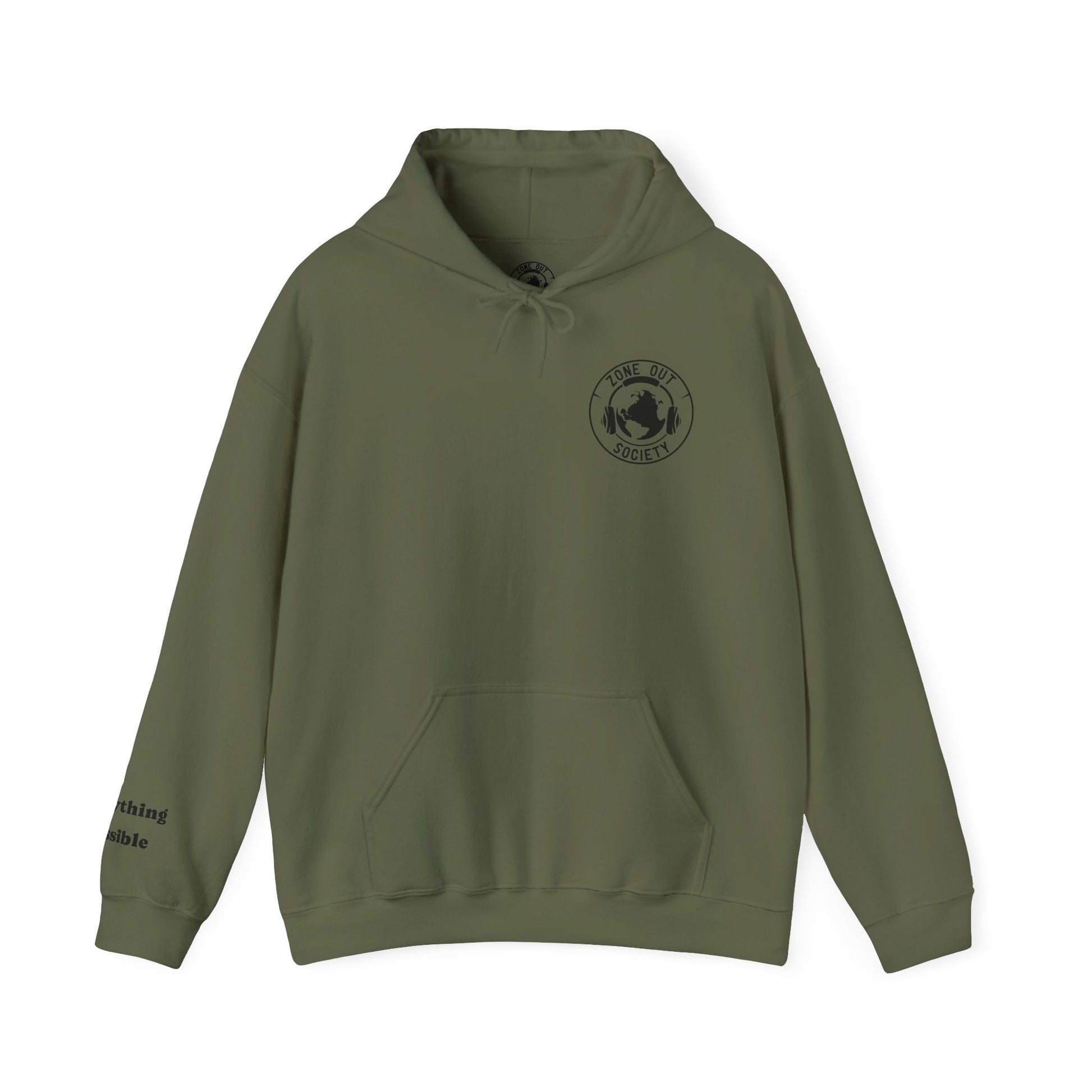 Zone Out Society Black Logo Hoodie